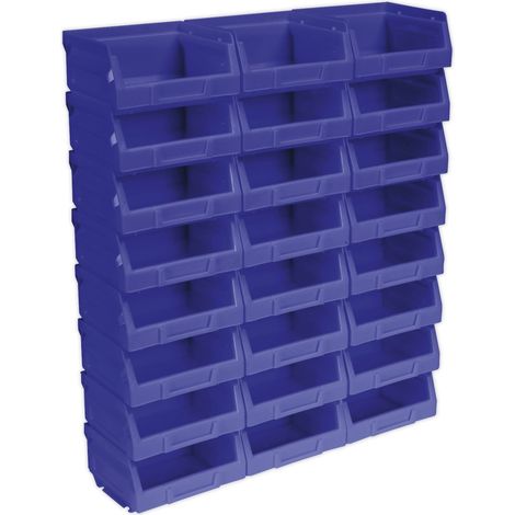 Sealey TPS124B Plastic Storage Bin 105 x 85 x 55mm, Blue - Pack of 24