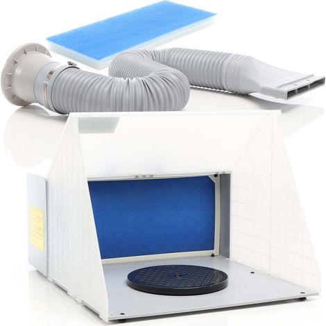 Wiltec Cabina di aspirazione per verniciatura ad aerografo 4m³/min Aspiratore filtro e tubo aria di scarico