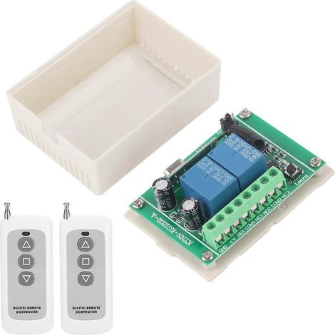 Récepteur 2 canaux DC12V, portée de 1000 m (3280,84 pi), kit de télécommande à code d'apprentissage 3 touches (1/5)