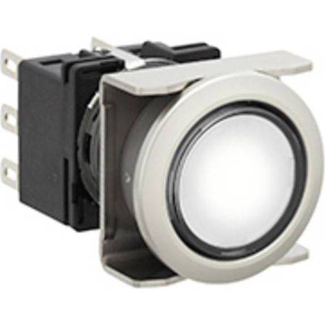 Idec LB6ML-M1T64PW LB6ML-M1T64PW Pulsante illuminato 250 V, 125 V, 30 V 5 A 2 x Off / (On) Momentaneo (Ø) 22 mm IP65 1