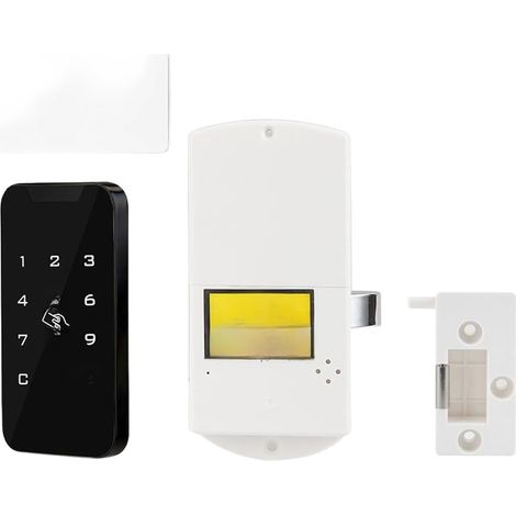 Digital door lock with keypad and wooden drawer (quantity per card) (1/5)