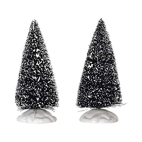 Lemax Set 2 Bristle Tree Small 14004 Villaggio Di Natale