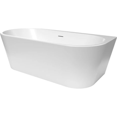 Swiss Aqua Technologies Mood 170x80 cm vasca ad isola in acrilico 227L, orientamento destro e sinistro, con sifone + piedini, bianco (SATVMOOD1700Z)