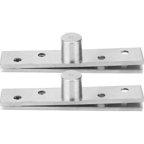 2 charnières pivotantes à 360 degrés en acier inoxydable, pour porte rotative, 95 mm de long, pivot central (1/5)