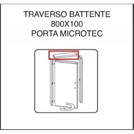 R TRAVERSO BATTENTE X PORTA MICROTEC FRASSINO/BIANCO 210X80