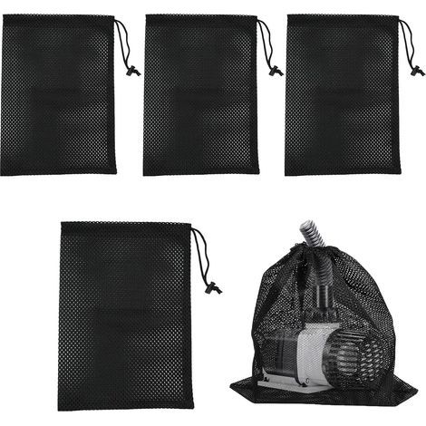 4 Pièces Sac de Pompe, Sac en Filet de Filtre de Pompe, Pompe Bassin, Sac de Barrière de Pompe pour Filtre Bassin,31x41cm (1/5)