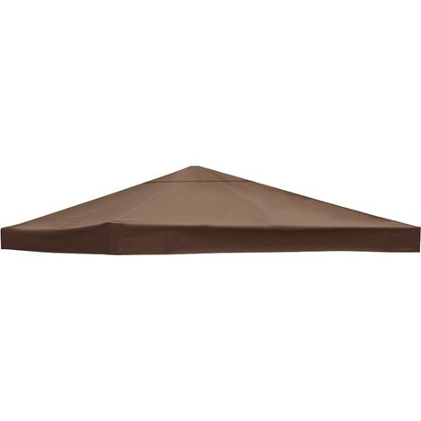 1-Tier Replacement Top Fabric for 3x3m Gazebo Pavilion Roof Canopy Coffee