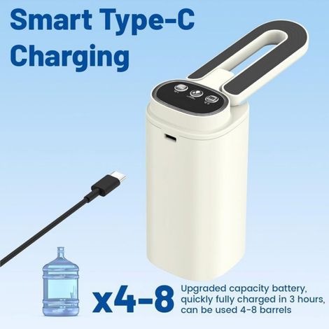 Distributeur d'eau électrique rechargeable USB, distributeur de boissons pour bouteille, bec pliable, 3 débits d'eau réglables (1/5)
