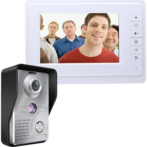 Interphone avec sonnette, écran LCD TFT 7 pouces, déverrouillage possible, SY819MKW11-AquaForge