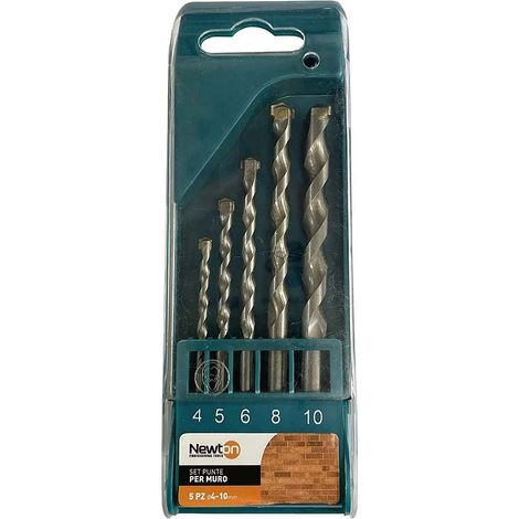 NEWTON Set punte da muro, 4-10 mm, 5 pezzi