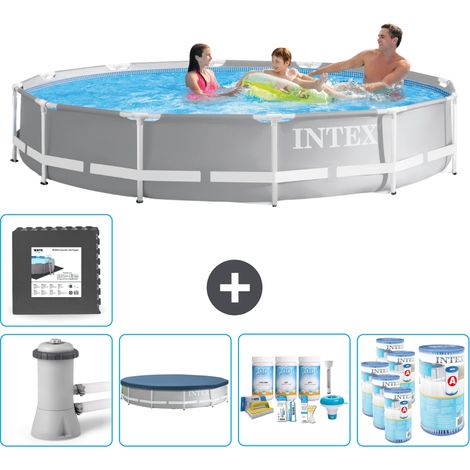 Intex Piscina Prism Frame Rotonda - 366x76 cm - 6-pezzi  SCB17