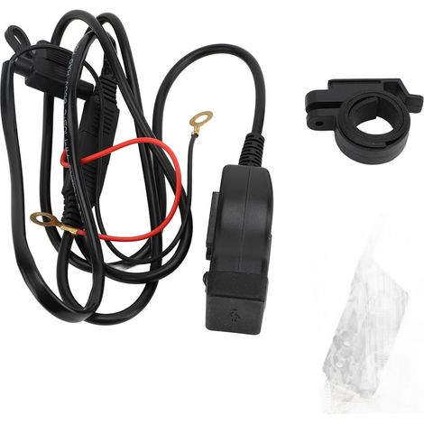 Decdeal Motorrad -Telefon Ladegerät USB A+Typ C 12 bis 24 V mit Voltmeter und Einschalter für Tablet GPS SAE -Schnittstelle Grün grün