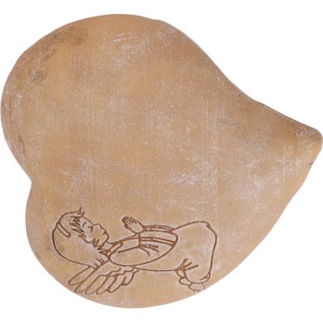 Gedenkstein für Hunde, herzförmig, mit freundlichem Mädchenmuster, wetterfest, aus Kunstharz, zum Selbermachen, Geschenk zum Gedenken an verstorbene Haustiere, gelb (1/5)