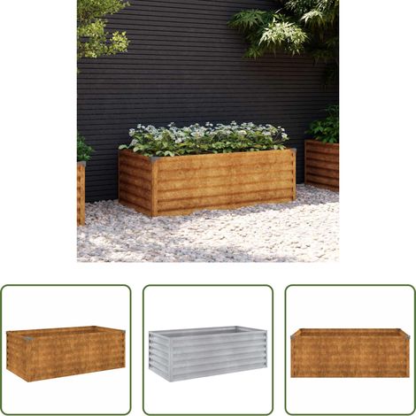Hochbeet -  Garten-Hochbeet 100 x 50 x 36 cm Cortenstahl (1/5)