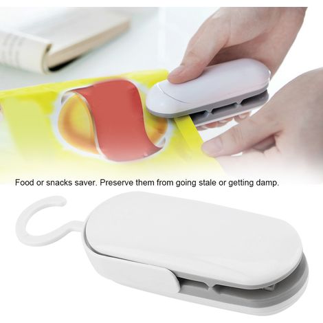 Mini scelleuse thermique portable pour sacs plastiques, conservation hermétique des aliments (gris), piles non incluses (1/5)