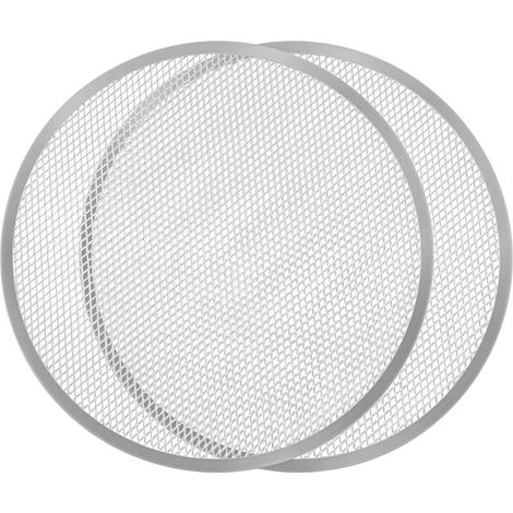 (2er-Set) Großes, perforiertes Pizzablech 40 cm – Professionelles Ofen-Pizzablech für schnelles und gleichmäßiges Backen – Aluminiumlegierung, nahtlos (1/4)