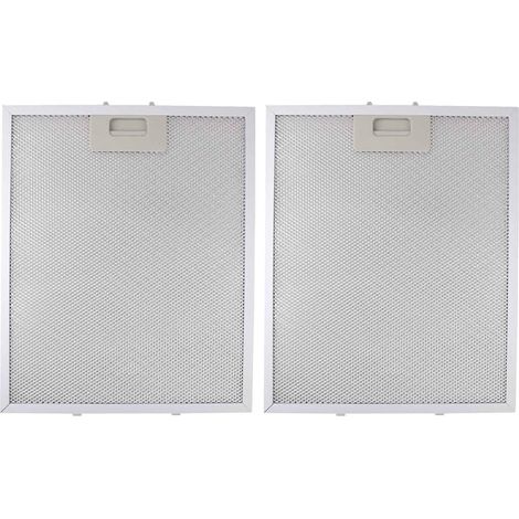Filtre à Graisse Métallique, Filtre Hotte Aspirante, Lot de 2 filtres à graisse en métal pour hotte aspirante, Anti-Graisse, Lavable, en Maille, Accessoire Hotte Aspirante pour Hottes - 350x240x9 mm (1/5)