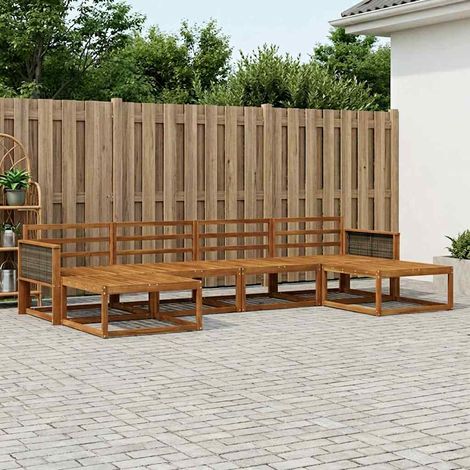 vidaXL Set di divani da esterno 6 pcs Naturale (1/5)