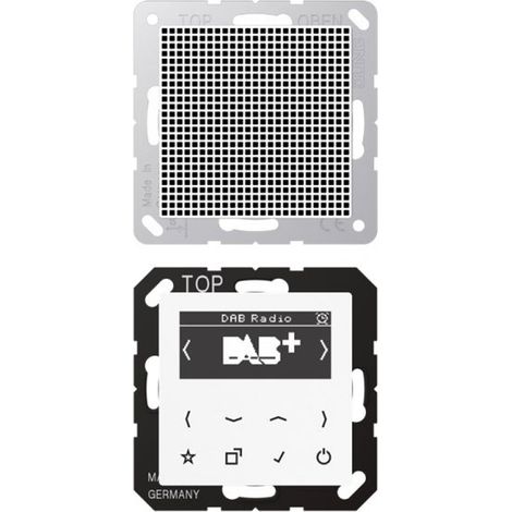 Jung Smart Radio DAB+, Set Mono, Serie AS/A, alpinweiß DAB A1 WW