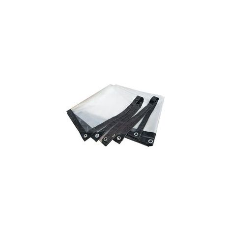 2x2 mètres Bâche imperméable transparente avec œillets, bâche en plastique transparente épaissie, bâche imperméable à la pluie