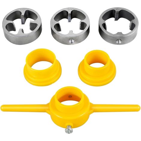 Jeu tarauds et filières 6 pièces 1/2/3/4/1" NPT, pour plomberie (1/5)