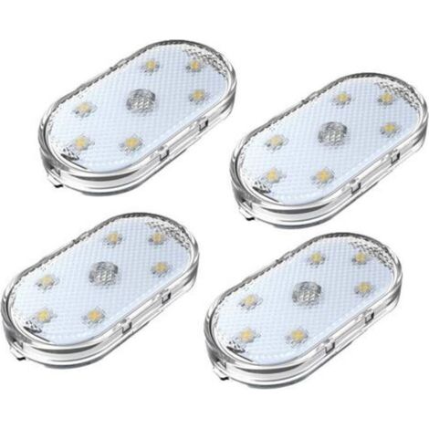 Lot de 4 éclairages d\\'intérieur LED RVB pour voiture, lumière d\\'ambiance LED multicolore, éclairage d\\'ambiance multicolore, rechargeable par USB (1/5)