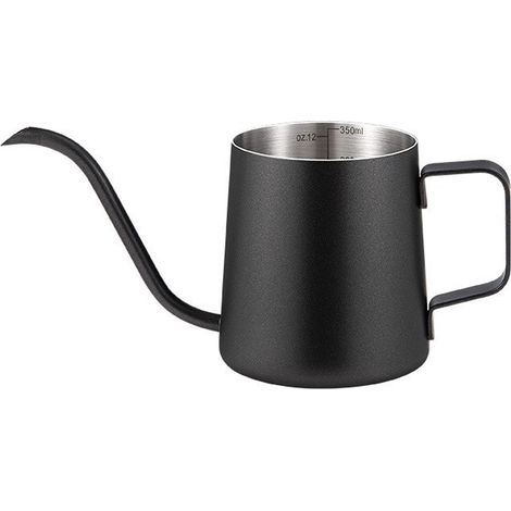 1 cafetière à infusion manuelle, bec verseur en col de cygne, acier inoxydable 304, poignée ergonomique, pour préparation précise du café (1/5)