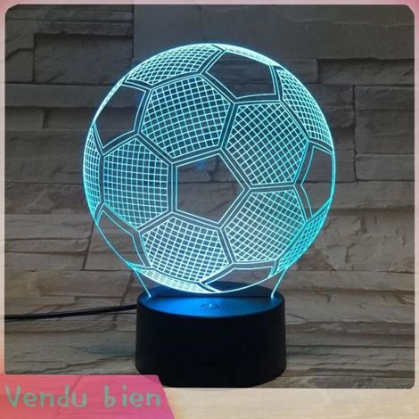 Garosa Veilleuse de football Lampe de nuit visuelle de Football 3D USB LED tactile en forme de linge decorative Comme indiqué (1/4)
