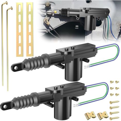 Juego de 2 actuadores de cerradura de puerta de 12 V, actuador de cerradura de puerta universal con kit de herramientas, actuadores de cerradura de puerta eléctricos de 2 cables, añade cerraduras (1/5)