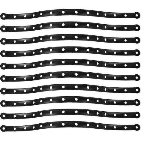 10 bandes de présentation en plastique pour cintres, bandes de connexion pour cintres à vêtements-50X1.8CM-Black