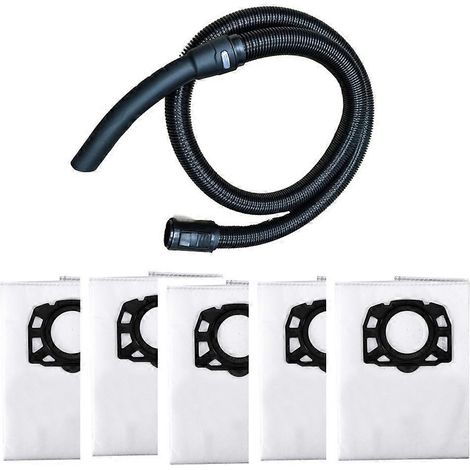 Tuyau d'aspiration et sac à poussière pour aspirateur Karcher WD2, WD3, WD4, WD5, NT20 et NT30. Pièce de rechange pour aspirateur. (1/5)