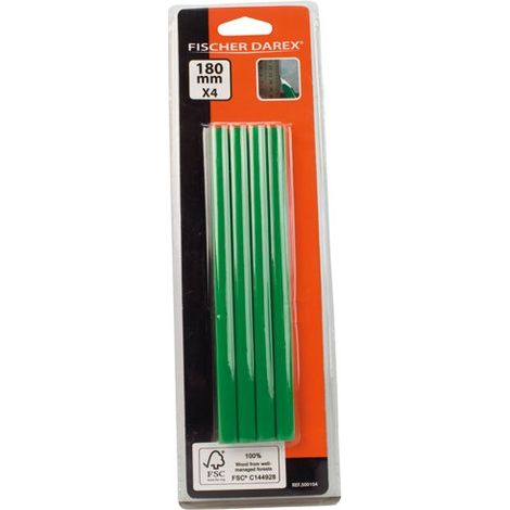 FISCHER DAREX - Crayons de mâçon 180mm x4 blister