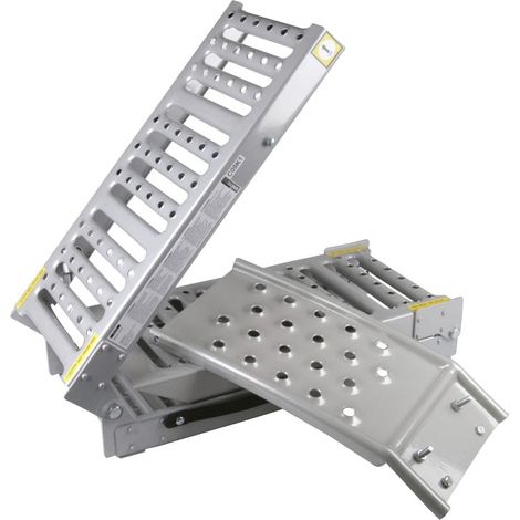 Unitec Auffahrrampe klappbar 200x25cm - 2 Stück Auffahrrampe klappbar