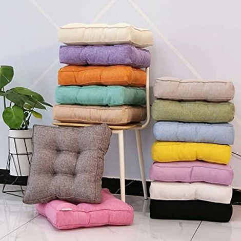 Coussin de siège épais 8 cm, doux et lavable, 40x40/45x45/50x50 cm pour salon, bureau, terrasse et jardin (1/4)