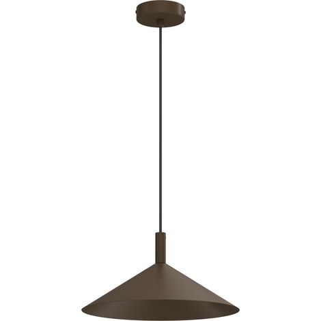Suspension décorative Anega Luminex 1 lumière brun, abat-jour conique 30 cm GX53 15 W (1/2)
