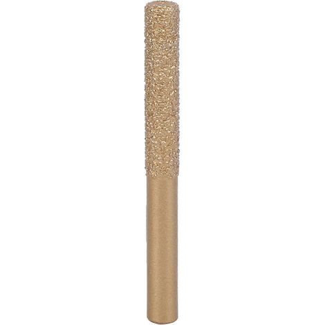Fraise diamantée à queue droite brasée dorée pour quartz, pierre et marbre, couteau à jointure 6,35 x 7 x 65 mm (1/4)