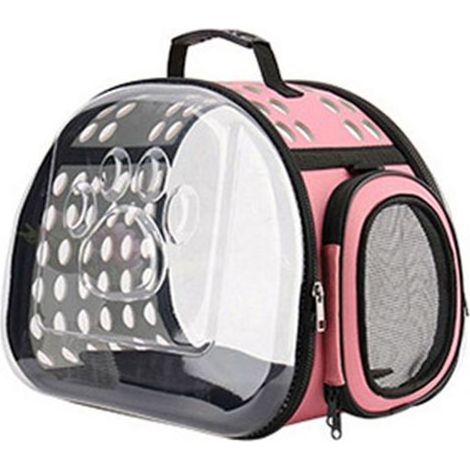 Sac à Dos pour Chat, Porte-Chat Transparent, Sac à Dos de Voyage Portable pour Animaux de Compagnie, Sac à Dos de Voyage approuvé par Les Compagnies Aériennes avec Espace à (1/5)