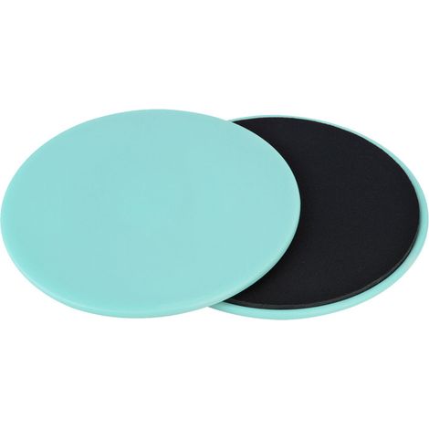 Beyamis Lot de 2 disques de glisse pour exercices de fitness, entraînement complet du corps et du tronc (vert clair) (1/5)