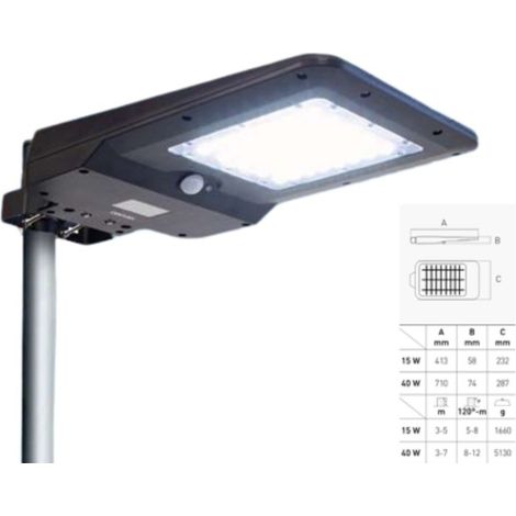 PROIETTORI LED SOLARI LEVANTE 40W