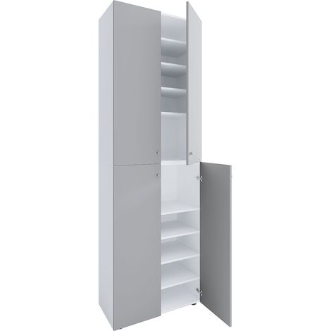 XL Wood Grande armoire à chaussures Lona 10 220x70x40 - VCM