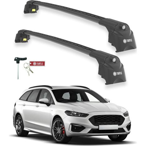 TURTLE kompatibel mit Ford Mondeo Estate (Cd391) 2015-2022 Dachträger Air2 Schwarz (1/5)