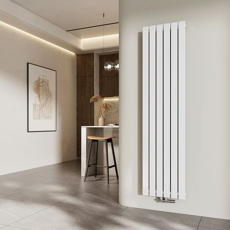 EMKE Heizkörper Flach Heizkörper Design Paneelheizkörper Vertikal, Einlagig, Mittelanschluss, 180x46cm, 948W, Weiß