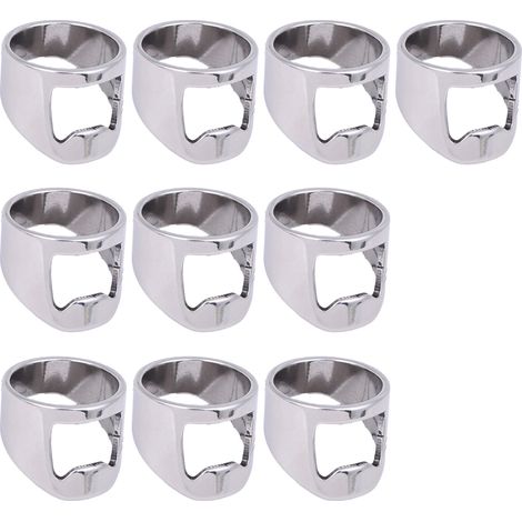 Ouvre-bouteille Anneau En Acier Inoxydable - 10 Pièces - Pour Bière Et Boissons Gazéifiées - Taille Universelle (1/5)