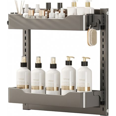 Étagère de rangement de salle de bain gris modèle 1