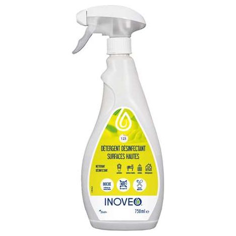 Détergent Désinfectant Surfaces Hautes 750ml Inoveo - Lot de 7 Colis de 6 - Pollet Sa