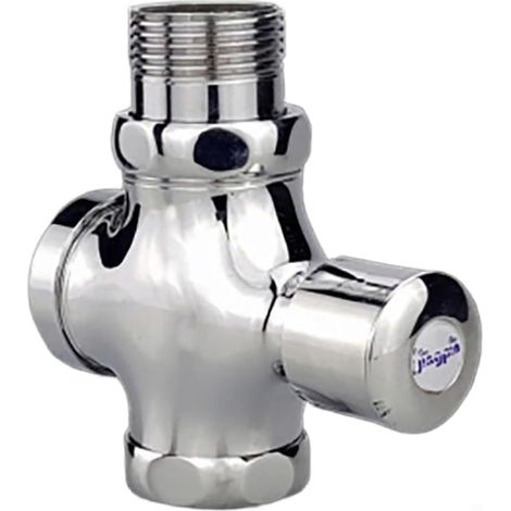 Vanne de chasse d'eau en laiton avec bouton, chrome poli (C) (1/5)