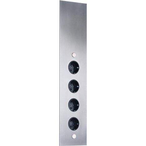Vierfach Eck- Steckdose - Aluminiumgehäuse (1/5)