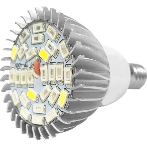 Lampe de Culture à LED 28W Spectre Complet E14 / GU10 LED élèvent Une Ampoule de Lumière pour Les Ampoules à Spectre de Plantes à Fleurs Lampes de Croissance et de Floraison 85V-265V(E14) (1/4)