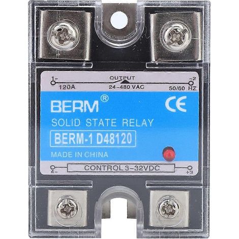 Halbleiterrelais 3-32VDC Eingang 24-480VAC Last DC AC SSR Elektrische Geräte (BERM-1D 48120 )