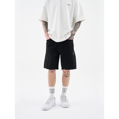 Pantalones cortos vaqueros b谩sicos MyStars Washing Basic 30 para hombre, color negro. (1/5)